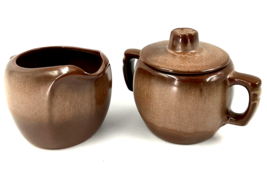 Vintage FRANKOMA Plainsman Brown Sugar Creamer With Lid 3-Piece Handled ... - £30.78 GBP