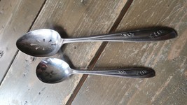 Vintage Lady Fair Wm Rogers Silverplate Slotted Spoon and Sugar Spoon - $10.29