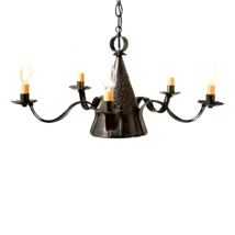 Small Sturbridge Chandelier in Kettle Black Tin - 5 Light image 2