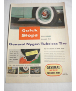 1955 Color Ad General Nygen Tubeless Tire &amp; Waxed Paper Color Ad - €8,67 EUR