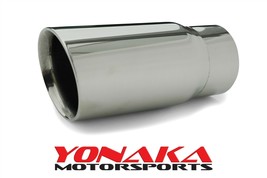 Yonaka Single Stainless Steel Universal Angled Exhaust Tip 2.5" Inlet 3" Outlet - $61.33