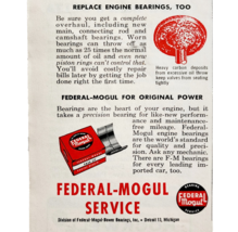 1960 Federal Mogul Service Bearings Advertisement Automobilia Vintage DWF26 - $19.99