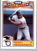 1989 Topps Glossy All Stars 7 Rickey Henderson  New York Yankees - £1.17 GBP