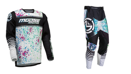 New Moose Racing Sahara Black White Multi Color Dirt Bike Adult MX Riding Gear - £149.43 GBP+