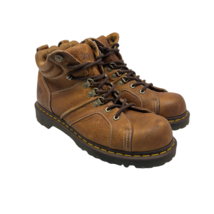 Dr. Martens Men&#39;s Mid-Cut Flynn Work Boots Brown Leather Size 10M - $75.99