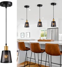 Mini Black Pendant Light Fixture Vintage Industrial Farmhouse Kitchen Island Bar - £33.17 GBP