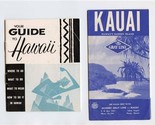 Your Guide to Hawaii Booklet &amp; Gray Line Kauai Brochure 1955 Pre Statehood  - $17.82