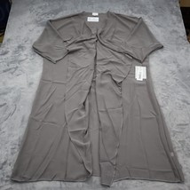 Lula Roe Sweater Womens L Gray Synthetics VNeck Chiffon Polyester Long Cardigan - £18.13 GBP
