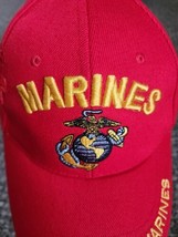 United States Marines Hat Red Embroidered Front and Back Adjustable Strap - $12.55