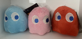 Pac-Man Plush Licensed Namco Bandai. Ghosts Blinky, Pinky And Inky No Sound - £39.22 GBP
