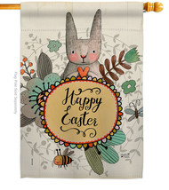 Very Happy Easter House Flag 28 X40 Double-Sided Banner - £29.55 GBP