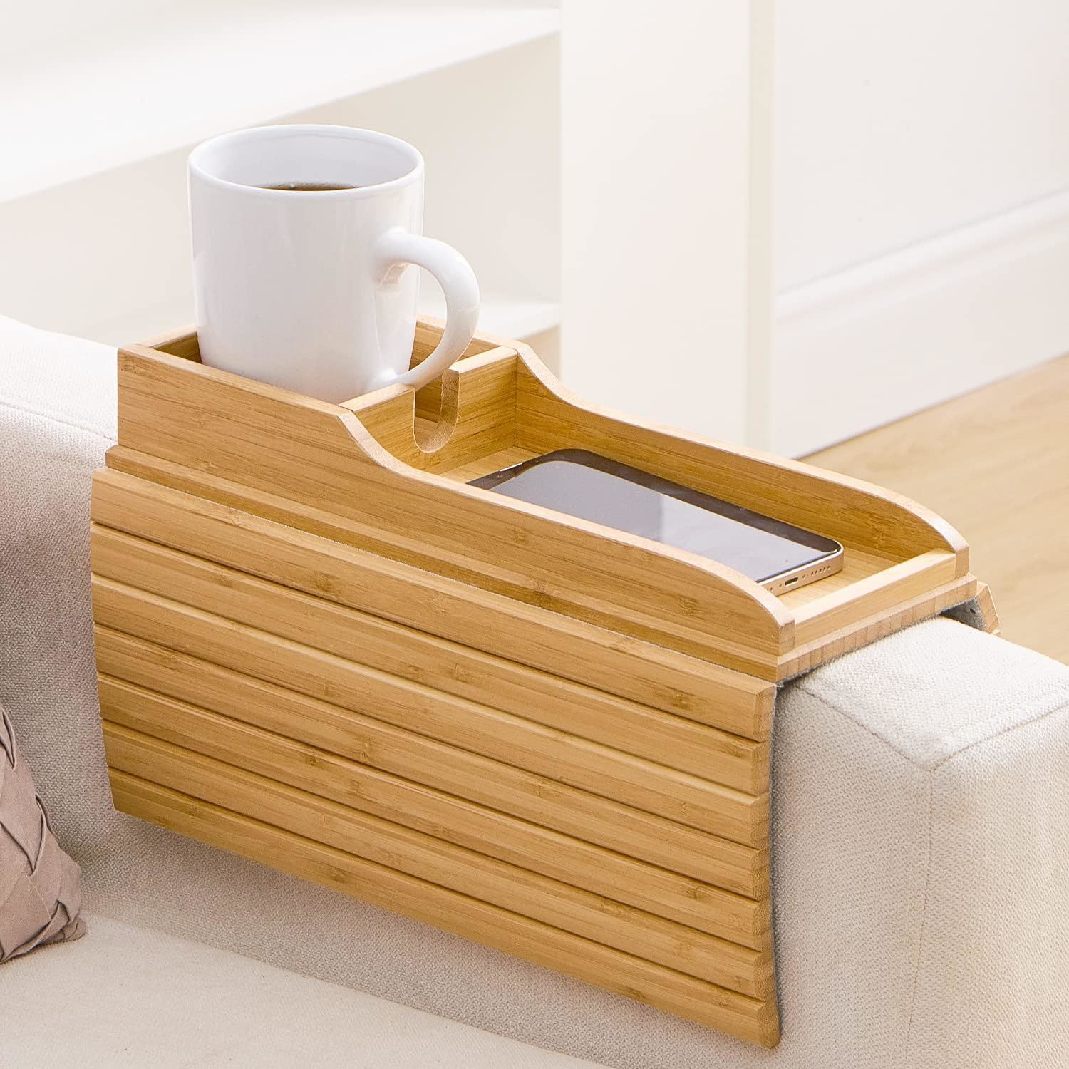 This Portable Couch Arm Tray Table Is Perfect For Holding A Cup, Remote,... - $40.95