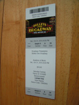 Bullets Over Broadway Or  Mister (The Scrapbook Tour)  Unused Ticket Stub - $3.99