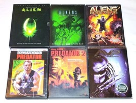 Alien - Director&#39;s Cut, Aliens, Predator, Predator 2, AVP &amp; Aliens Gone Wild DVD - £14.28 GBP