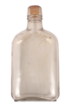 Vintage 1/2 Pint Clear Glass Flask Bottle with Cork 6.5 Inches - $13.70 CAD