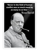 Wiston Churchill Motivational Poster Quotes Wall Art Gloss Print 11.7"x1... - $11.99