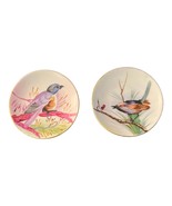 Lot of 2 Vtg Mini Ceramic Decorative Hanging Wild Bird Plates, 4&quot; Dia Go... - £14.00 GBP