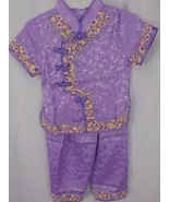 M.M. 2PC TANG SUIT INFANT GIRLS 1T SHIRT PANT SET PASTEL PURPLE FEMININE... - $14.99