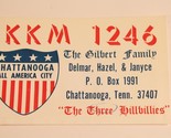 Vintage CB Ham Radio Card KKM 1246 Chattanooga  Tennessee  - $4.94