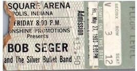 Bob Seger Argento Pallottola Fascia Ticket Stub May 27 1983 Indianapolis Indiana - £43.69 GBP