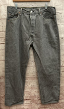 Levis 501 Mens Jeans Tag 40x30 (actual 38x28) Gray Button Fly Straight Leg - $39.00
