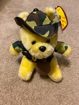 Shalom Toy Company Honey Bear  Pooh Bear Army Camo Military Vintage - $14.01