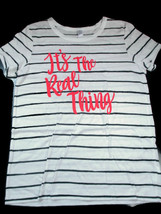 Coca-Cola Striped &quot;It&#39;s the Real Thing&quot; Tee T-shirt Size X-Large XL - BR... - $19.31
