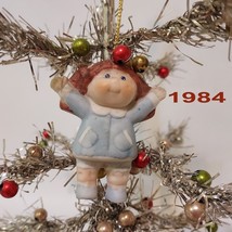 Cabbage Patch Kids Ornament 1984 Vintage Porcelain Red Hair 3.5 inches - £17.31 GBP