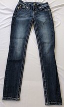 Miss Me Girls Womens Jeans 24x30 Blue Low-Rise Skinny Stretch Denim M3030S - £20.67 GBP