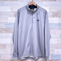 Under Armour ColdGear 1/4 Zip Performance Fleece Pullover Gray Mens XXL 2XL - £26.78 GBP