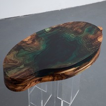 Resin Crafts Handmade Creative Shaped River Table for Home Office - £667.06 GBP