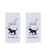 KAY DEE DESIGNS My Dog Walks R7338 2 Dual Purpose Terry Towels~16&quot;x26″~E... - £12.72 GBP