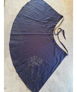 Indigo Japanese hand Sashiko Embroidery wrap skirt. Beautiful and a wond... - $1,516.02 MXN