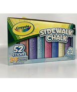 Crayola Sidewalk Nontoxic Chalk 52 Sticks 24 Different Colors OB Sealed ... - €11,87 EUR