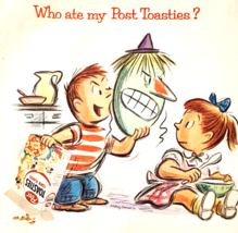 1956 Post Toasties Corn Flakes Cereal Advertisement Halloween Witch Mask... - $39.99