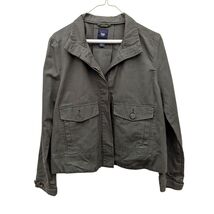 Gap Military Olive Green 100% Cotton Utility Swing Jacket Size Medium M - $79.99