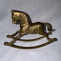 Vintage Brass Rocking Horse Figurine - $12.86