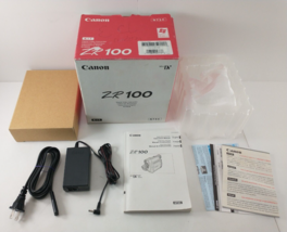 Canon ZR100 Mini DV Camcorder BOX, AC ADAPTER / CHARGER &amp; MANUAL ONLY! - £31.86 GBP