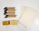 Calligraphy Lot Wood Fountain Pen Nibs Paper Hinks Wells Mitchell Italic... - $48.19
