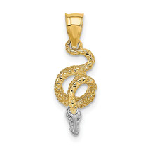 14k w/Rhodium Coiled Snake Charm K9307 - $141.20