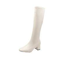 Women&#39;s Stretch Knee High Boots Suede High Heels Shoes Fashion Autumn Woman Fema - £45.28 GBP