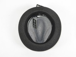 Men's Bently Semi Crushable Fedora Briad Straw Hat Dante DA221 Black White image 3