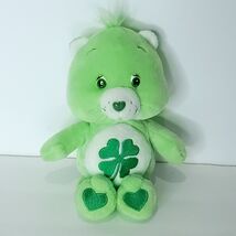 Care Bear Good Luck Plush 8&quot; Stuffed Animal 2003 Green Shamrock Toy - €14,44 EUR