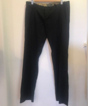 Guess Stretch Black Satin looking fabric dressy pants Size 28 - £14.31 GBP