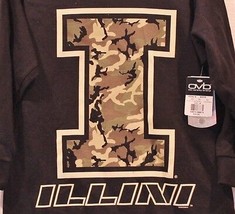 Illini Camouflage Black Boys Gildan Old Varsity Brand Tee Shirt TShirt Boys 8-20 - $14.98