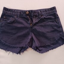 Free People FP Women's Blue Cotton Shorts Size W24 (28×4) image 10