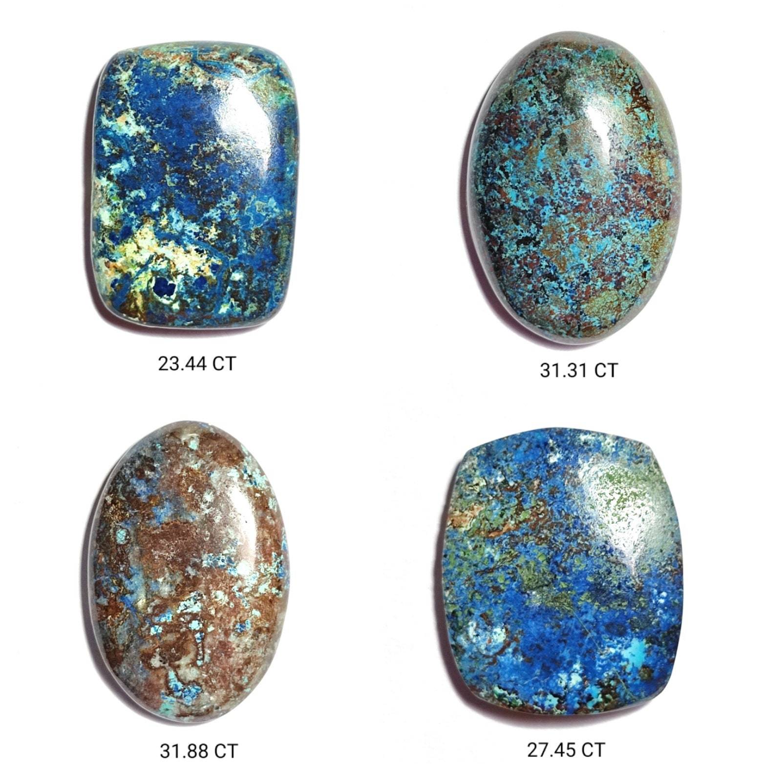 Blue, Green, Azurite, Healing Gemstone, Natural Azurite, Mix Shapes,  Bl... - $9.00