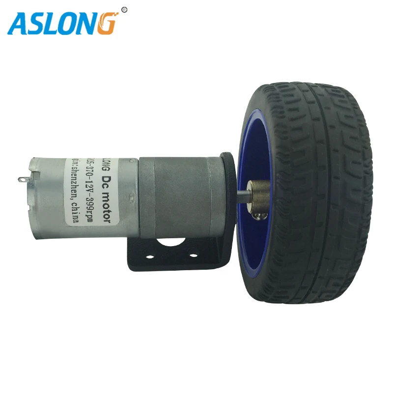 JGA25-370- Wheel-kit Dc Gear Motor 65Mm Wheel Encoder Geared Motors 6/12/24V Wit - $95.75