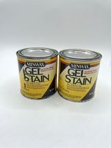 2 Minwax Gel Stain Black 8 Oz 1/2 Pint Discontinued Bs236 - $15.67