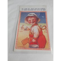 Vintage Postcard Child at beach 1900s unposted Kid vacation comic Humor - $111.60 MXN